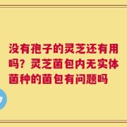 没有孢子的灵芝还有用吗？灵芝菌包内无实体菌种的菌包有问题吗