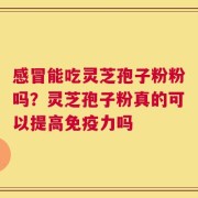 感冒能吃灵芝孢子粉粉吗？灵芝孢子粉真的可以提高免疫力吗