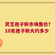 灵芝孢子粉市场售价？10克孢子粉大约多少