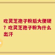 吃灵芝孢子粉后大便硬？吃灵芝孢子粉为什么出汗