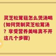 灵芝松茸菇怎么煲汤喝(如何煲制灵芝松茸汤？享受营养美味离不开这几个步骤)