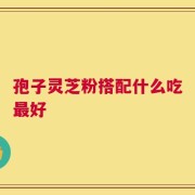 孢子灵芝粉搭配什么吃最好