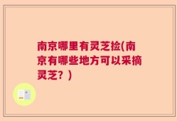 南京哪里有灵芝捡(南京有哪些地方可以采摘灵芝？)