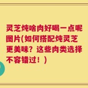 灵芝炖啥肉好喝一点呢图片(如何搭配炖灵芝更美味？这些肉类选择不容错过！)