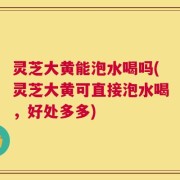 灵芝大黄能泡水喝吗(灵芝大黄可直接泡水喝，好处多多)