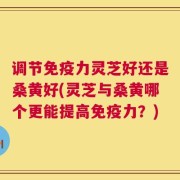 调节免疫力灵芝好还是桑黄好(灵芝与桑黄哪个更能提高免疫力？)