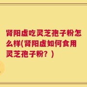肾阳虚吃灵芝孢子粉怎么样(肾阳虚如何食用灵芝孢子粉？)
