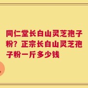 同仁堂长白山灵芝孢子粉？正宗长白山灵芝孢子粉一斤多少钱