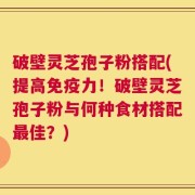 破壁灵芝孢子粉搭配(提高免疫力！破壁灵芝孢子粉与何种食材搭配最佳？)