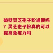 破壁灵芝孢子粉通便吗？灵芝孢子粉真的可以提高免疫力吗