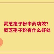 灵芝孢子粉中药功效？灵芝孢子粉有什么好处