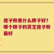 孢子粉用什么牌子好？哪个牌子的灵芝孢子粉最好
