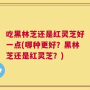 吃黑林芝还是红灵芝好一点(哪种更好？黑林芝还是红灵芝？)