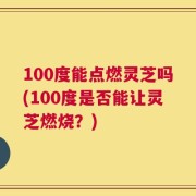 100度能点燃灵芝吗(100度是否能让灵芝燃烧？)