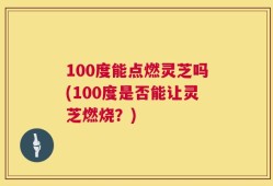 100度能点燃灵芝吗(100度是否能让灵芝燃烧？)