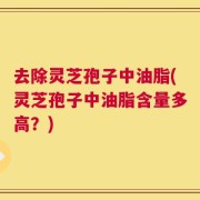 去除灵芝孢子中油脂(灵芝孢子中油脂含量多高？)