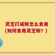 灵芝打成粉怎么食用 (如何食用灵芝粉？)