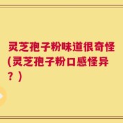 灵芝孢子粉味道很奇怪(灵芝孢子粉口感怪异？)