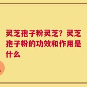 灵芝孢子粉灵芝？灵芝孢子粉的功效和作用是什么