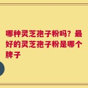 哪种灵芝孢子粉吗？最好的灵芝孢子粉是哪个牌子