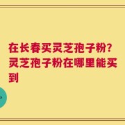 在长春买灵芝孢子粉？灵芝孢子粉在哪里能买到