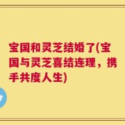 宝国和灵芝结婚了(宝国与灵芝喜结连理，携手共度人生)