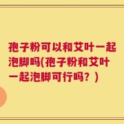 孢子粉可以和艾叶一起泡脚吗(孢子粉和艾叶一起泡脚可行吗？)