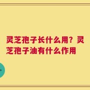 灵芝孢子长什么用？灵芝孢子油有什么作用