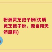 粉源灵芝孢子粉(优质灵芝孢子粉，源自纯天然原料)