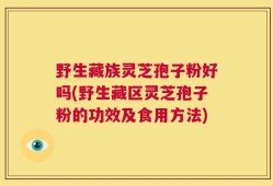 野生藏族灵芝孢子粉好吗(野生藏区灵芝孢子粉的功效及食用方法)