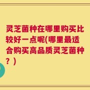 灵芝菌种在哪里购买比较好一点呢(哪里最适合购买高品质灵芝菌种？)