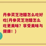 丹参灵芝泡醋怎么吃好吃(丹参灵芝泡醋怎么吃更美味？享受美味与健康！)