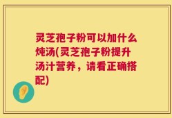 灵芝孢子粉可以加什么炖汤(灵芝孢子粉提升汤汁营养，请看正确搭配)