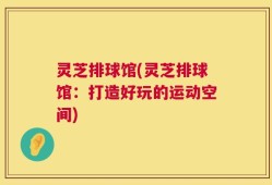 灵芝排球馆(灵芝排球馆：打造好玩的运动空间)