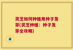 灵芝如何种植用种子发芽(灵芝种植：种子发芽全攻略)