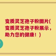 变质灵芝孢子粉图片(变质灵芝孢子粉展示，助力您的健康！)