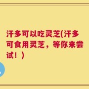 汗多可以吃灵芝(汗多可食用灵芝，等你来尝试！)