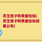灵芝孢子粉质量检验(灵芝孢子粉质量检验结果公布)