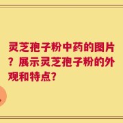 灵芝孢子粉中药的图片？展示灵芝孢子粉的外观和特点？