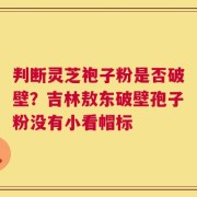 判断灵芝袍子粉是否破壁？吉林敖东破壁孢子粉没有小看帽标