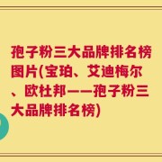 孢子粉三大品牌排名榜图片(宝珀、艾迪梅尔、欧杜邦——孢子粉三大品牌排名榜)