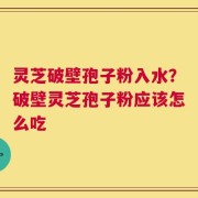 灵芝破壁孢子粉入水？破壁灵芝孢子粉应该怎么吃