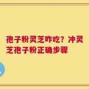孢子粉灵芝咋吃？冲灵芝孢子粉正确步骤