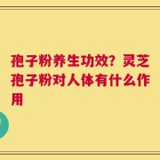 孢子粉养生功效？灵芝孢子粉对人体有什么作用