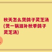 秋天怎么煲鸽子灵芝汤(煲一锅滋补秋季鸽子灵芝汤)