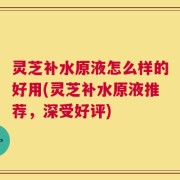 灵芝补水原液怎么样的好用(灵芝补水原液推荐，深受好评)
