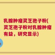 乳腺肿瘤灵芝孢子粉(灵芝孢子粉对乳腺肿瘤有益，研究显示)