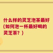 什么样的灵芝泡茶最好(如何泡一杯最好喝的灵芝茶？)