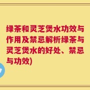 绿茶和灵芝煲水功效与作用及禁忌解析绿茶与灵芝煲水的好处、禁忌与功效)