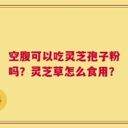 空腹可以吃灵芝孢子粉吗？灵芝草怎么食用？